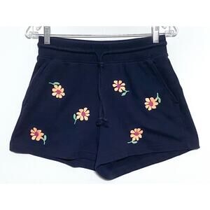 Lou & Grey Womens XS Floral Terry Shorts Cozy Cotton Boho Hippie Grandma Prairie